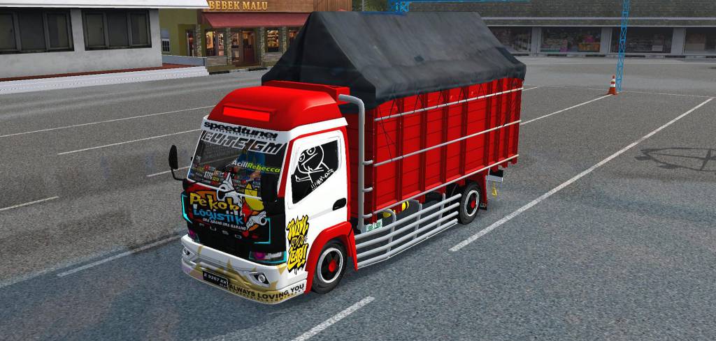 Livery Pekok Logistic Truck Canter Custom 14